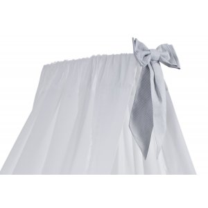 White standing canopy with light grey bow