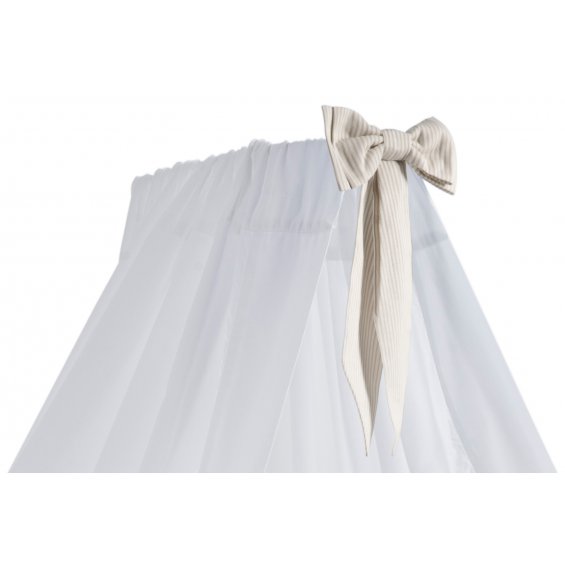 White standing canopy with azure bow
