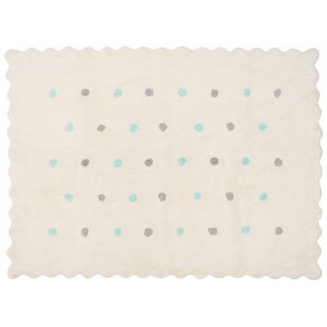 White cookie rug with pastel dots