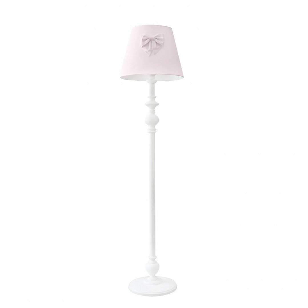 Baby Pink Floor Lamp With Bow And, Baby Pink Table Lamp