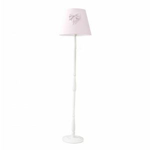 Baby pink floor lamp with bow