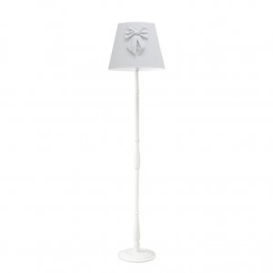 Grey floor lamp with bow