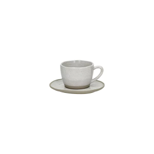 PRIMEVAL - cup & saucer 10 CL - porcelain - L 11,4 x W 10 x H 5,8 cm - light grey