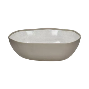PRIMEVAL - serving bowl - porcelain - L 36,3 x W 33 x H 10 cm - light grey