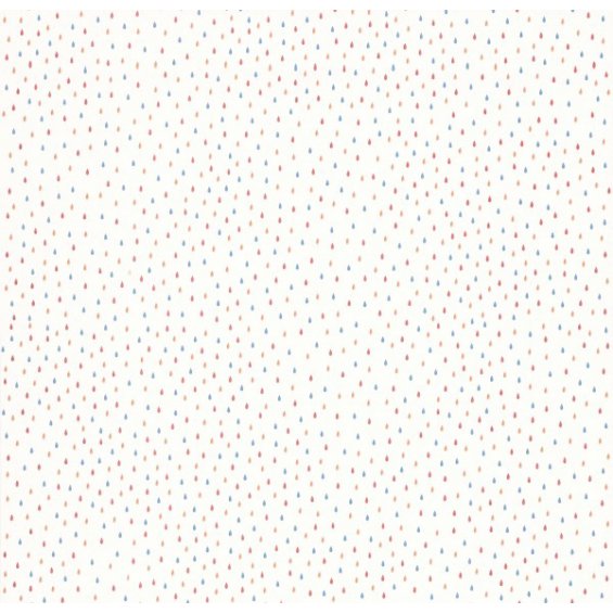 White wallpaper with colourful little dots Les Petits Curieux