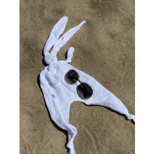 White muslin dou dou bunny