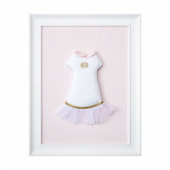 Golden chic picture with a low waist dress