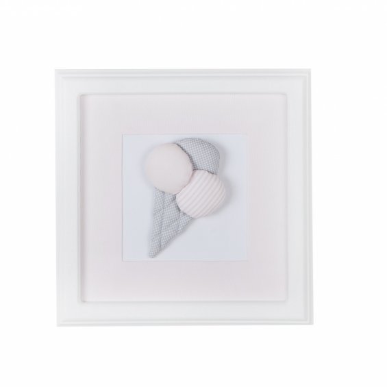 Baby pink picture with ice-cream