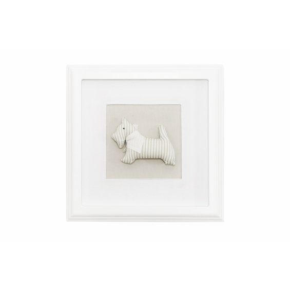 beige picture with dog