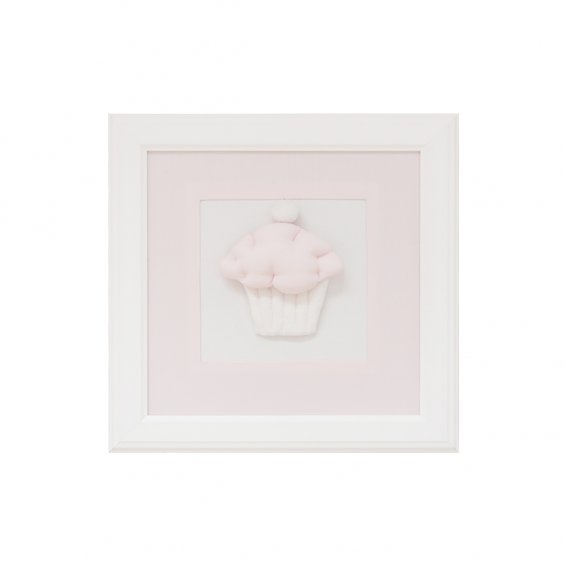 Baby pink picture with muffin