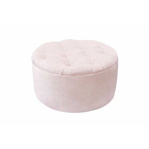 Quilted pink pouf Chesterfield 