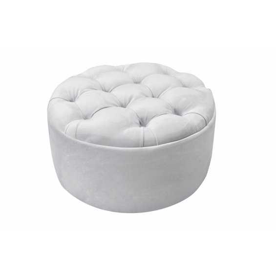Quilted grey pouf Chesterfield 