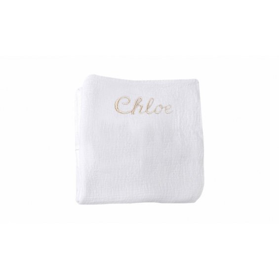 Golden Chic swaddling blanket white