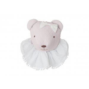 Baby pink teddy bear head 
