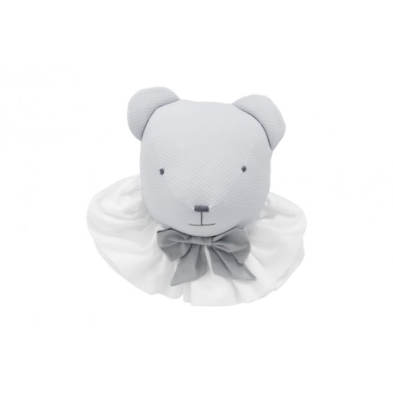 Pure Grey teddy bear head 