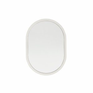 Beige oval mirror