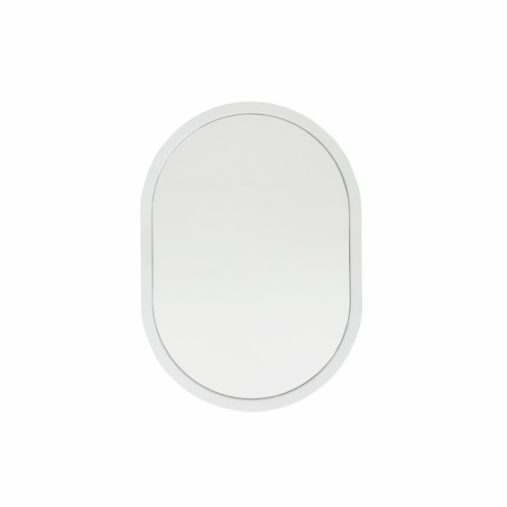 white oval mirror