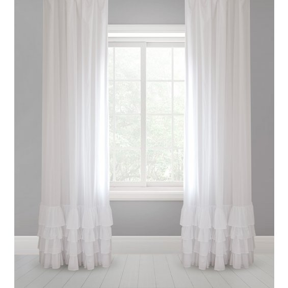 Ready-made curtains with flounces